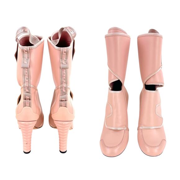 Fendi Vitello Promenade Heeled Boots - Picture 3 of 10